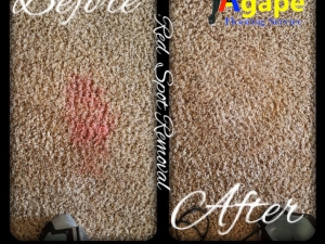Before & After Red Stain Removal in Oklahoma City, OK