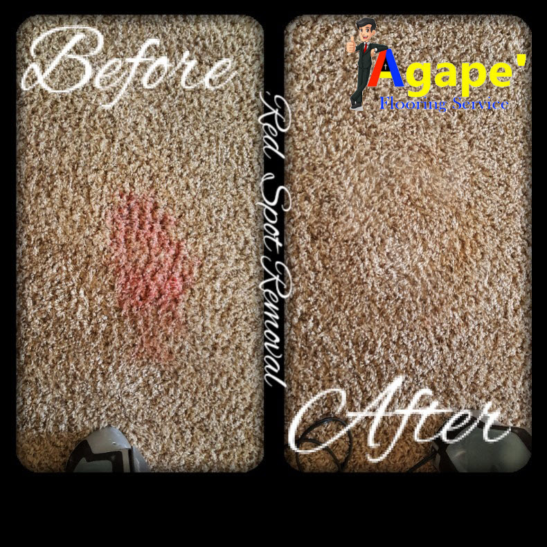 Before & After Red Stain Removal in Oklahoma City, OK